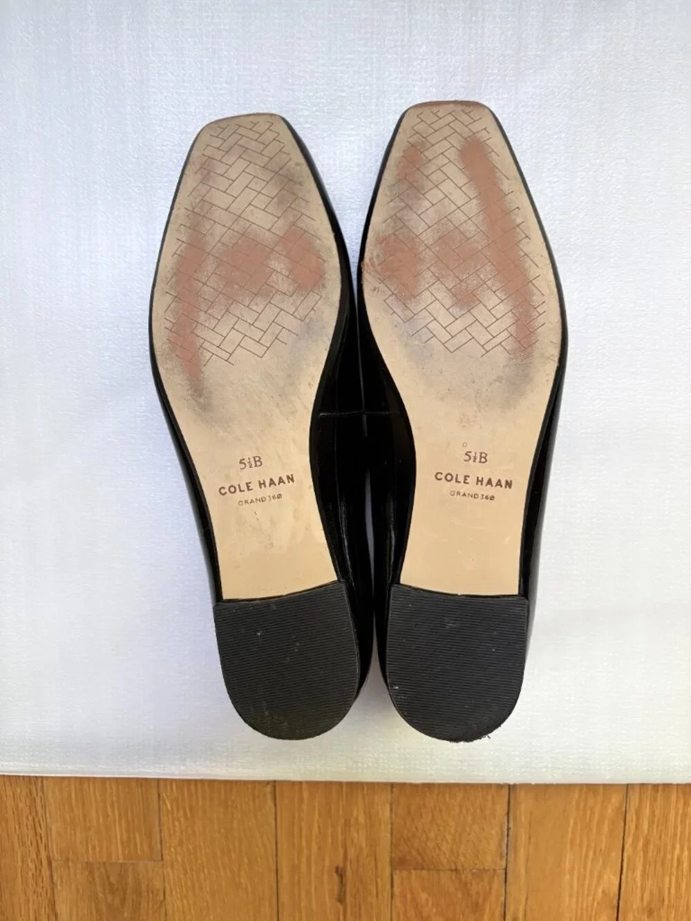 Cole Haan Grand.360 Black Patent Leather Mary Jane Ballet Flats 5.5B